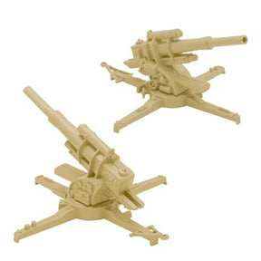 Two scale models of German 88mm artillery pieces for BMC Toys 67052