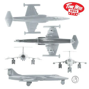 Set of vintage jet fighter model kits for building and display for Tim Mee Toys 62163