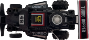 Black dune buggy toy car with "Turbo Hopper" side panel for Tyco B7122