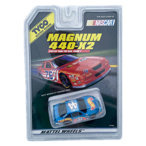 Hot Wheels NASCAR car set featuring a Pontiac and a blue car for Tyco 33584