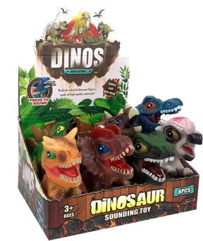 Assorted dinosaur figures for kids, featuring various poses and sounds for BVP 89038