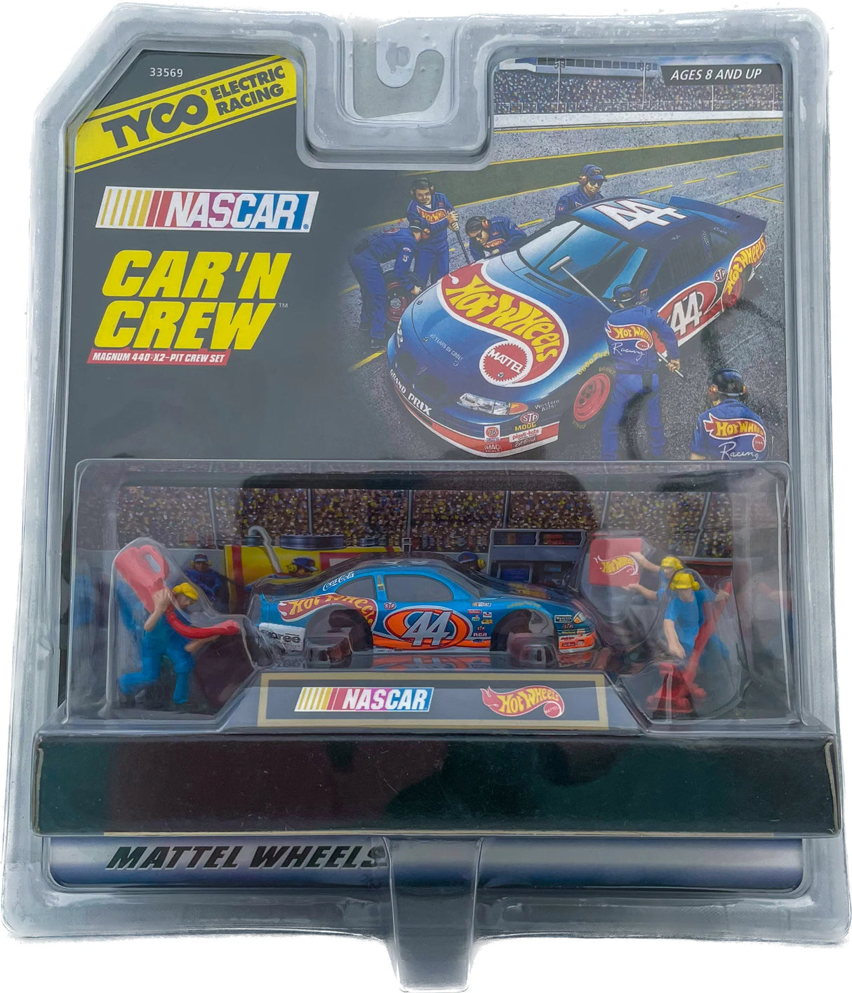 Kyle Petty Pontiac Hot Wheels NASCAR #44 Car'N Crew Glossy Blue (6) Cars | 33569-1 | Tyco