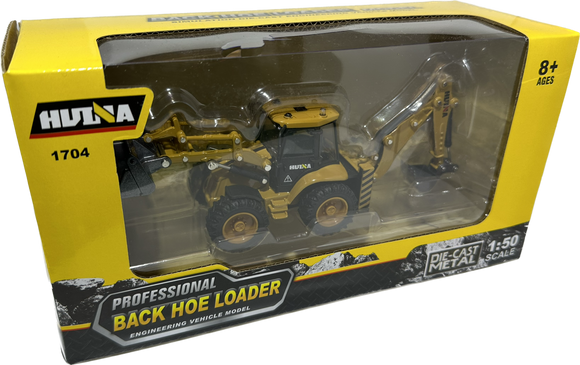 Diecast Metal Huina Backhoe W Loader 1 50 Model IMX14514 Imex Mode ProTinkerToys