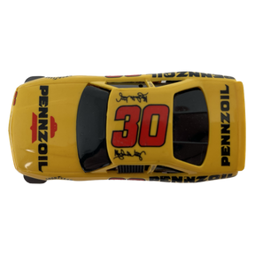 Yellow race car toy with "PENNZOIL" and number "30" on the side for Tyco B30008