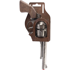 Brown revolver with wooden grip and silver barrel for Gonher 3122/0