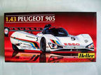 1:43 scale model of a Peugeot 905 race car for Heller Model Co 80110