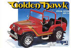 Red 1/25 scale model kit of a 1981 Jeep CJ5 Golden Hawk for MPC MPC986