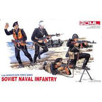 Soviet naval infantry soldiers in action, 1:35 scale model kit illustration for Dragon Model Co 3005