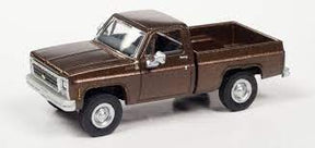 Brown 1979 Chevy pickup truck model, 1:87 scale diecast collectible for HO SCALE 30637
