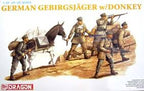 German Gebirgsjäger with a donkey on a muddy battlefield scene for Dragon 6078