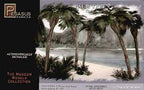 Five palm trees with bases, 5" tall, 1/72 scale model set for Pegasus 6503