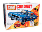 1968 Dodge Coronet model kit box art with car and trailer for MPC MPC975