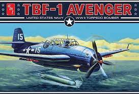 Second Chance  Grumman TBF-1 Avenger Torpedo Bomber United States Navy - WWII  1:25 Scale Model Kit | AMT1377 | Round2