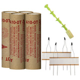 Four cardboard tubes and a green rocket engine igniter set for Estes EST10044