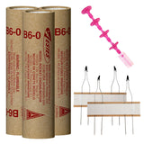 Three cardboard rocket engine tubes and a pink igniter set for Estes EST10046