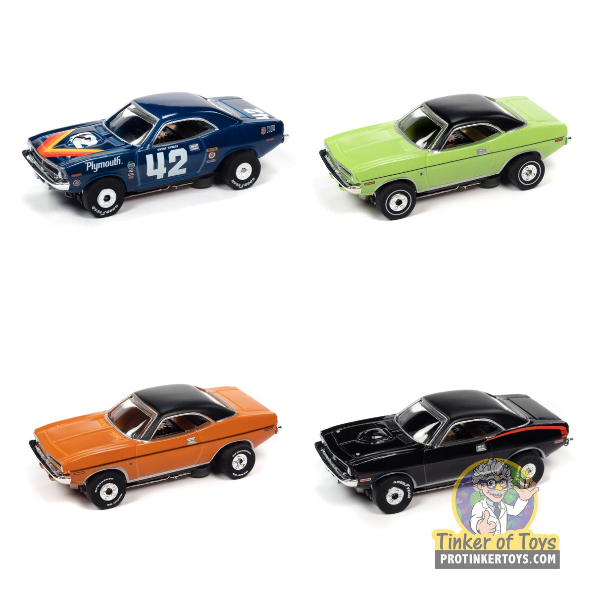 Auto World Four-Pack Plymouth Barracuda Bundle — SC362, SC377 & SC390