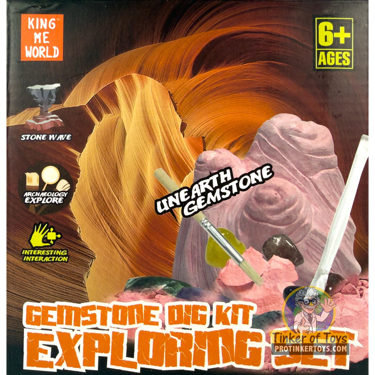 Gemstone Dig Kit Exploring Set (Stone Wave) | IMX17230 | King Me World