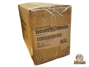 Cardboard box containing 8 unopened slot car sets for Auto World SC422