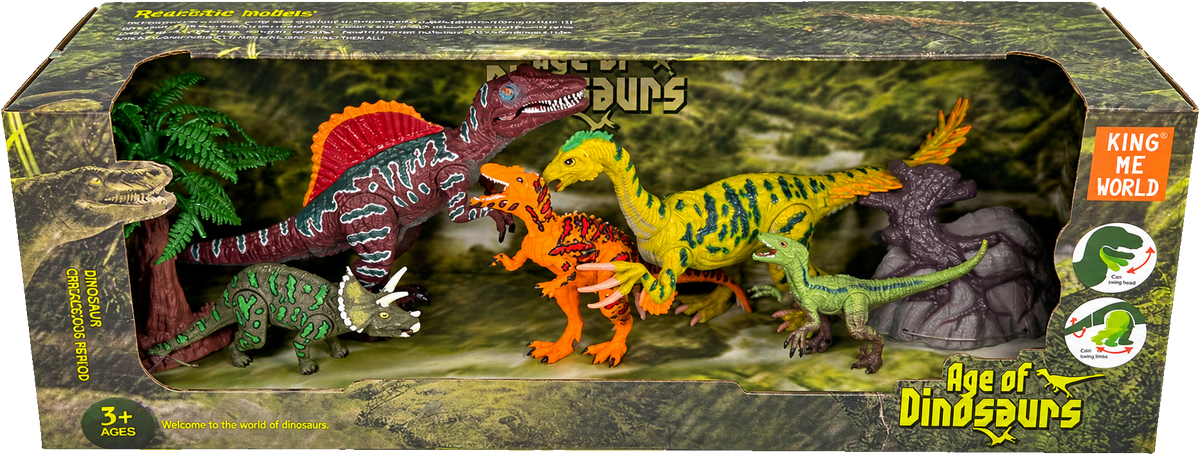 King Me World IMX17248 dinosaur figure set packaging