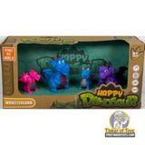 Happy Dinosaur Monsterland Figure Set (4 Pieces) | IMX17251 | King Me World
