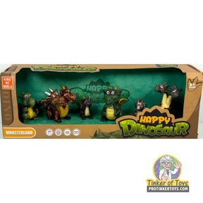 Set of six dinosaur figures in a box, ready for play for King Me World IMX17253