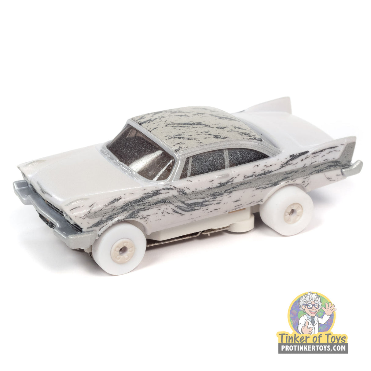 iWheels Thunderjet 1958 Plymouth Fury Christine (After Fire) Silver Screen Machines | SC381 | Auto World