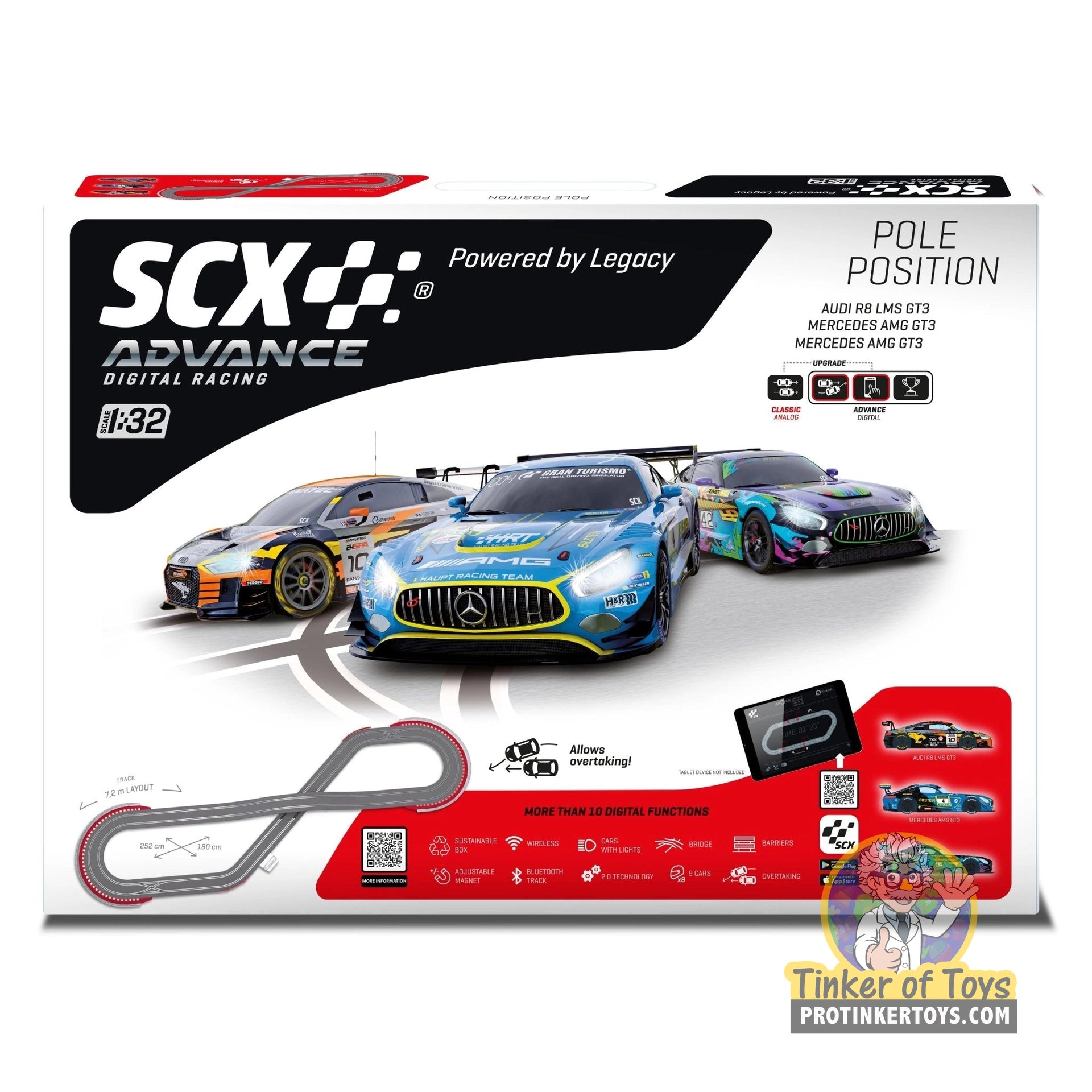 草*衛様 SCALEXTRIC POLE POSITION 1:32 1/32 Pole Position Slot Car Racing Set | E10596 | SCX Advance