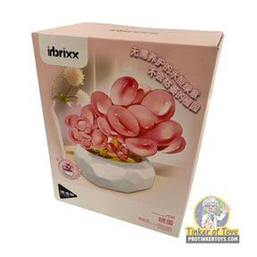 Pink succulent model in a pot, part of a botanical series for Inbrixx INBX65057