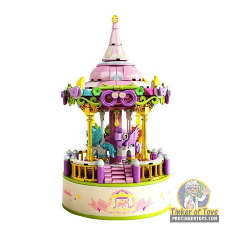 Panlos Creative Music Box Series – Carousel Music Box – Model 656009 (488 Pieces)
