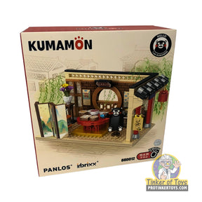 Kumamon tea shop brick set featuring a detailed building and character minifigure for Inbrixx INBX80012