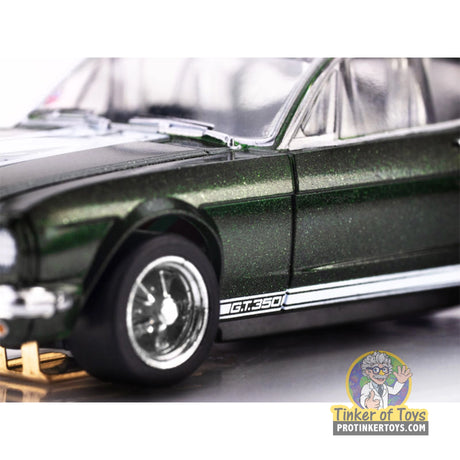 AFX 1966 Shelby Mustang GT350 Ivy Green with White Stripes Mega G+ HO Slot Car