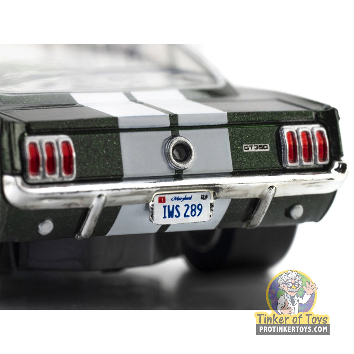 AFX 1966 Shelby Mustang GT350 Ivy Green with White Stripes Mega G+ HO Slot Car