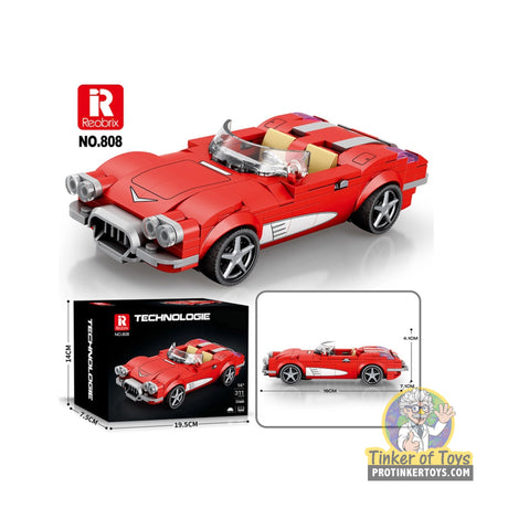Reobrix 808 American Sports Car-Style Building Set