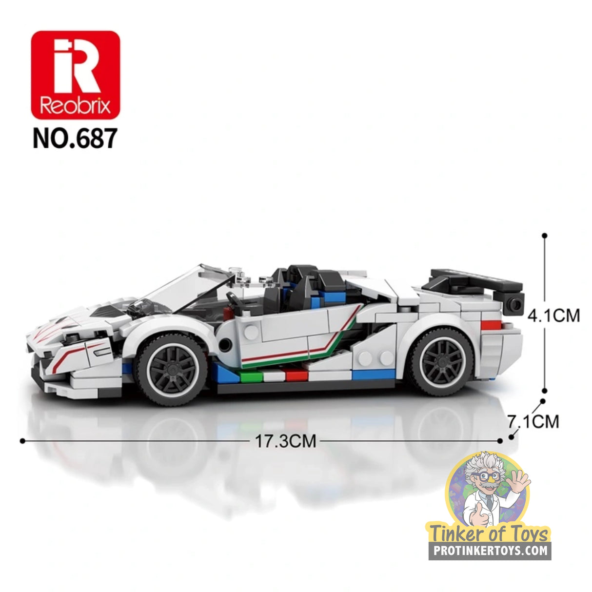 Reobrix 687 Italian Supercar-Style Building Set