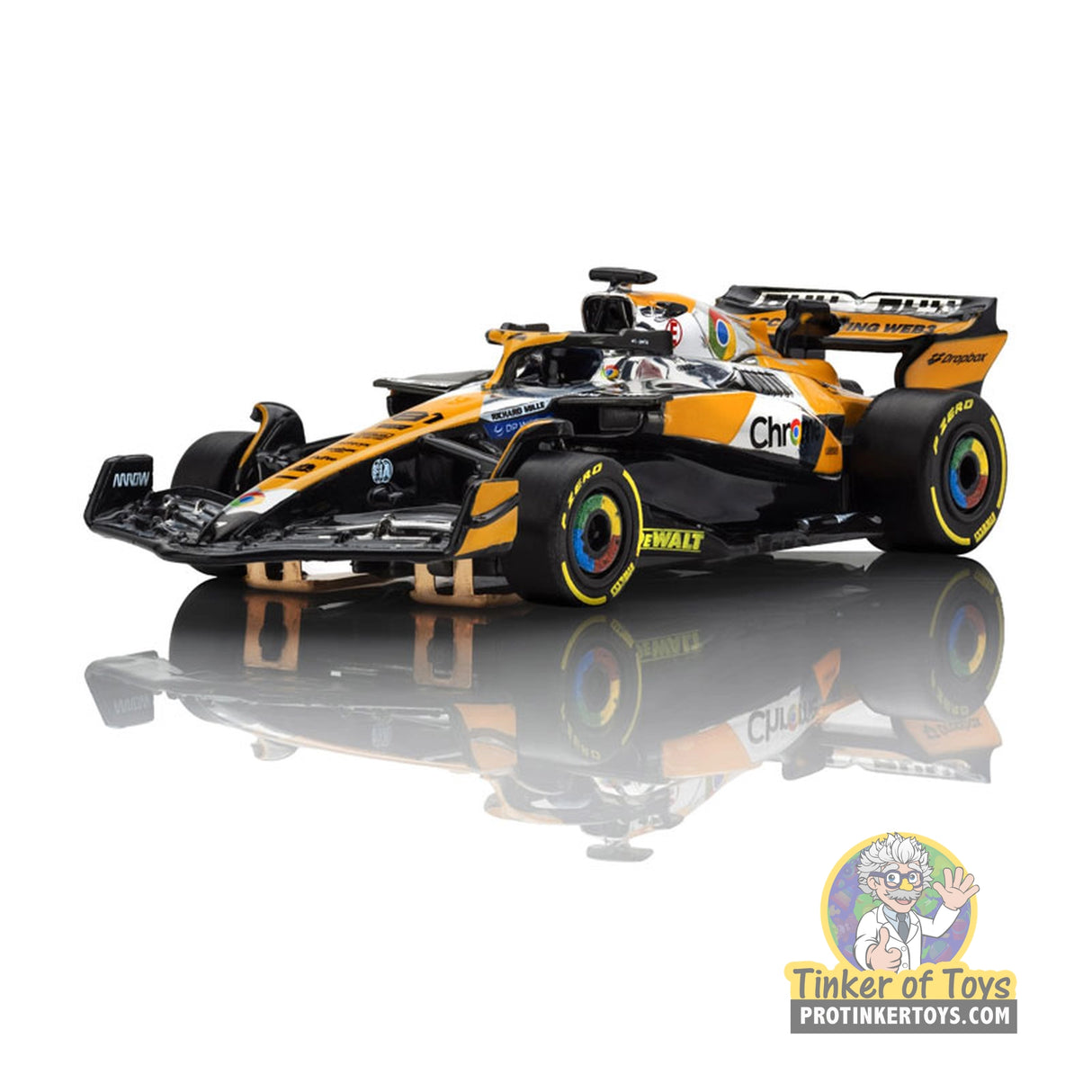 AFX McLaren F1 MCL38 #81 Austin Chrome Edition Mega G+ HO Slot Car