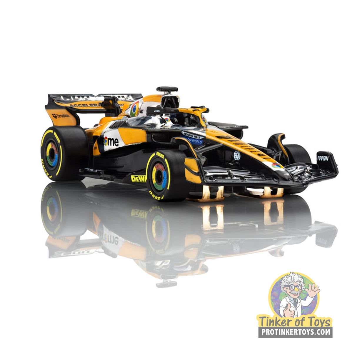 AFX McLaren F1 MCL38 #81 Austin Chrome Edition Mega G+ HO Slot Car