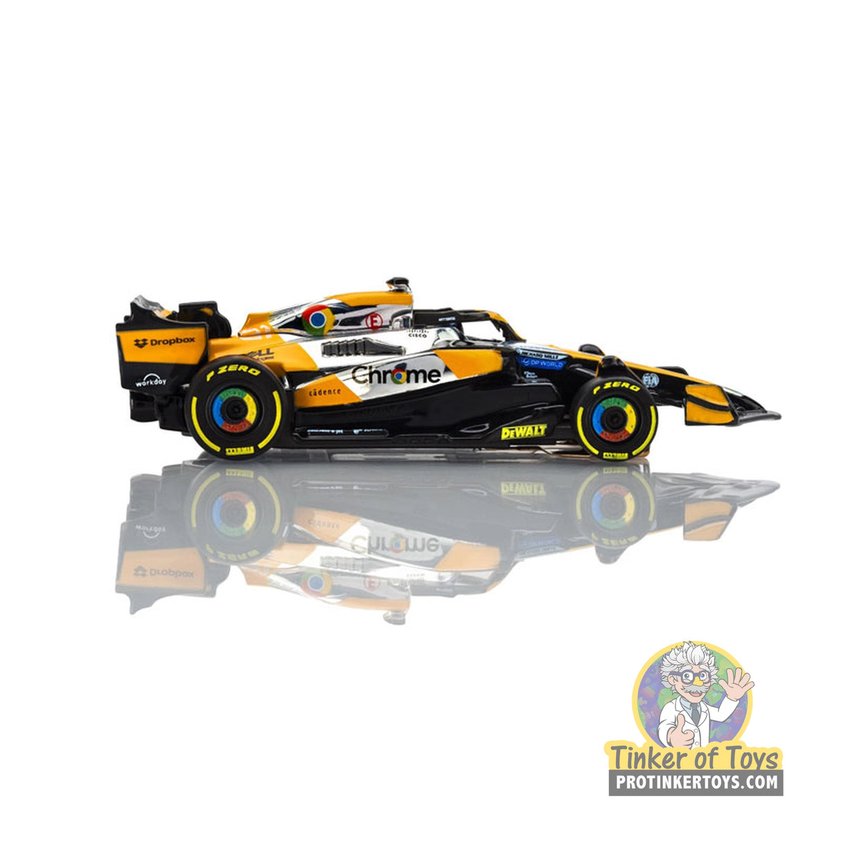 AFX McLaren F1 MCL38 #81 Austin Chrome Edition Mega G+ HO Slot Car
