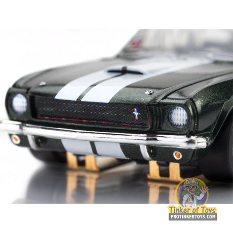 AFX 1966 Shelby Mustang GT350 Ivy Green with White Stripes Mega G+ HO Slot Car