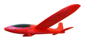 Red toy glider with blue dots, ready for flight for Firefox Toys FFT98337