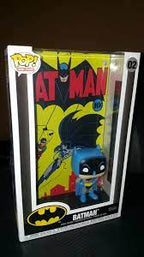 Batman vinyl figure in a comic-style display box for Funko CRM 211223