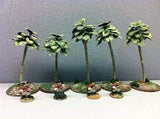 Second Chance Palm Tree 5 Trees w/bases 5" tall  1/72 Scale | 6503 | Pegasus Model Kits