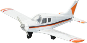 White and orange toy airplane model, Piper Cherokee style for HotWings 13111