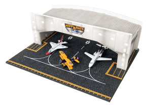 Airplane play set with runway and hangar for imaginative play for HotWings 16106