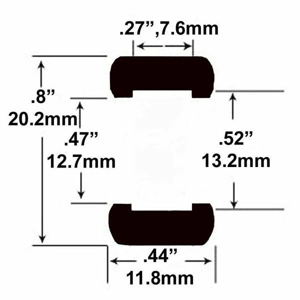 Slot Car Tires for Fly Gt40, Ferrari 365, Gtb, Porsche, Scalextric GT40 Diablo, Renault 5 Jel Claws tires for ST 1050, view 3