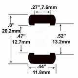 Slot Car Tires for Fly Gt40, Ferrari 365, Gtb, Porsche, Scalextric GT40 Diablo, Renault 5 Jel Claws tires for ST 1050, view 3