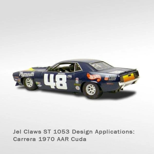 Racing Tires (rears) for SCX AAR Cuda Jel Claws slot car tire set for ST 1053, detail view