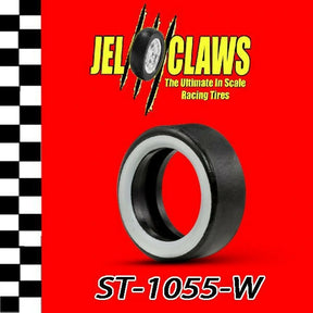 Whitewall Slot Car Tires for Ninco Classics, Austin Healey, Ferrari 166m, Tr250 Jel Claws tires for ST 1055-W, main view