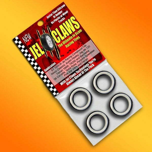 Whitewall Slot Car Tires for Ninco Classics, Austin Healey, Ferrari 166m, Tr250, Jaguar Jel Claws tires for ST 1055-W, view 2