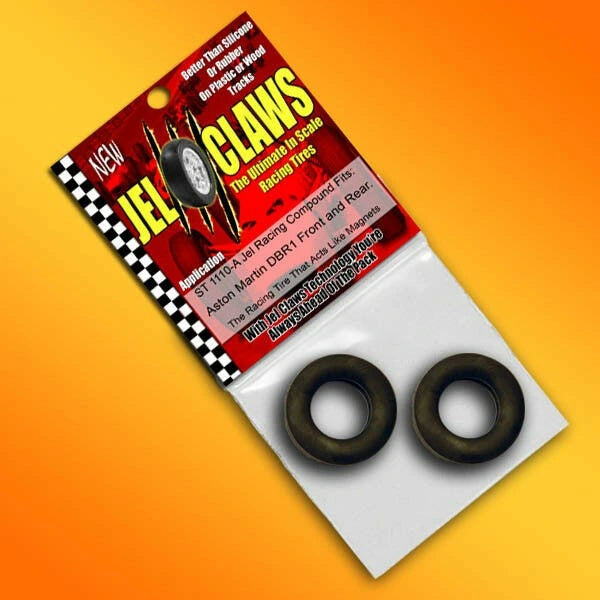Slot Car Tires for Aston Martin DBR 1 - Front and Rear Jel Claws slot car tire set for ST 1110-A, view 2
