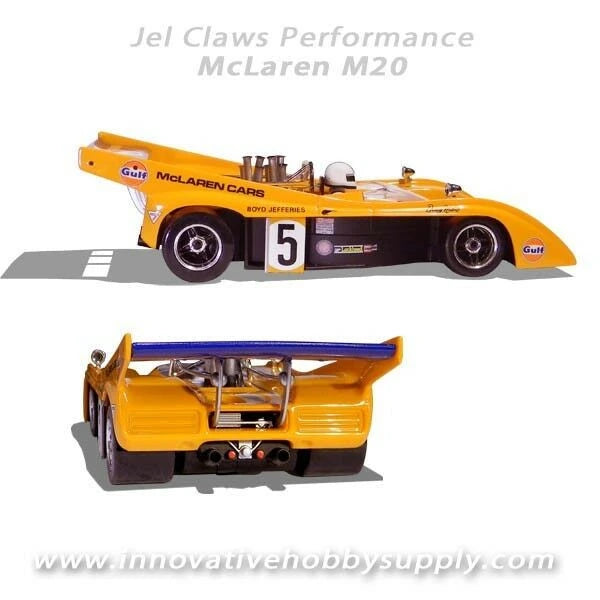 Slot Car Tires for Carrera Mclaren M20 Jel Claws slot car tire set for ST 1197-C, detail view